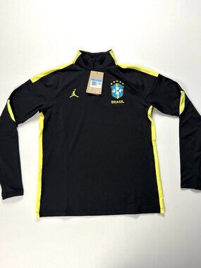 Team Brazil Jordan Women's Dri-Fit 1/4 Zip Shirt NWT Sz M IQ3299-010 Soccer